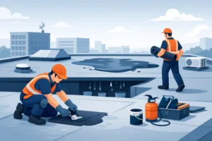 Commercial Flat Roof Repair Before Leaks Spread