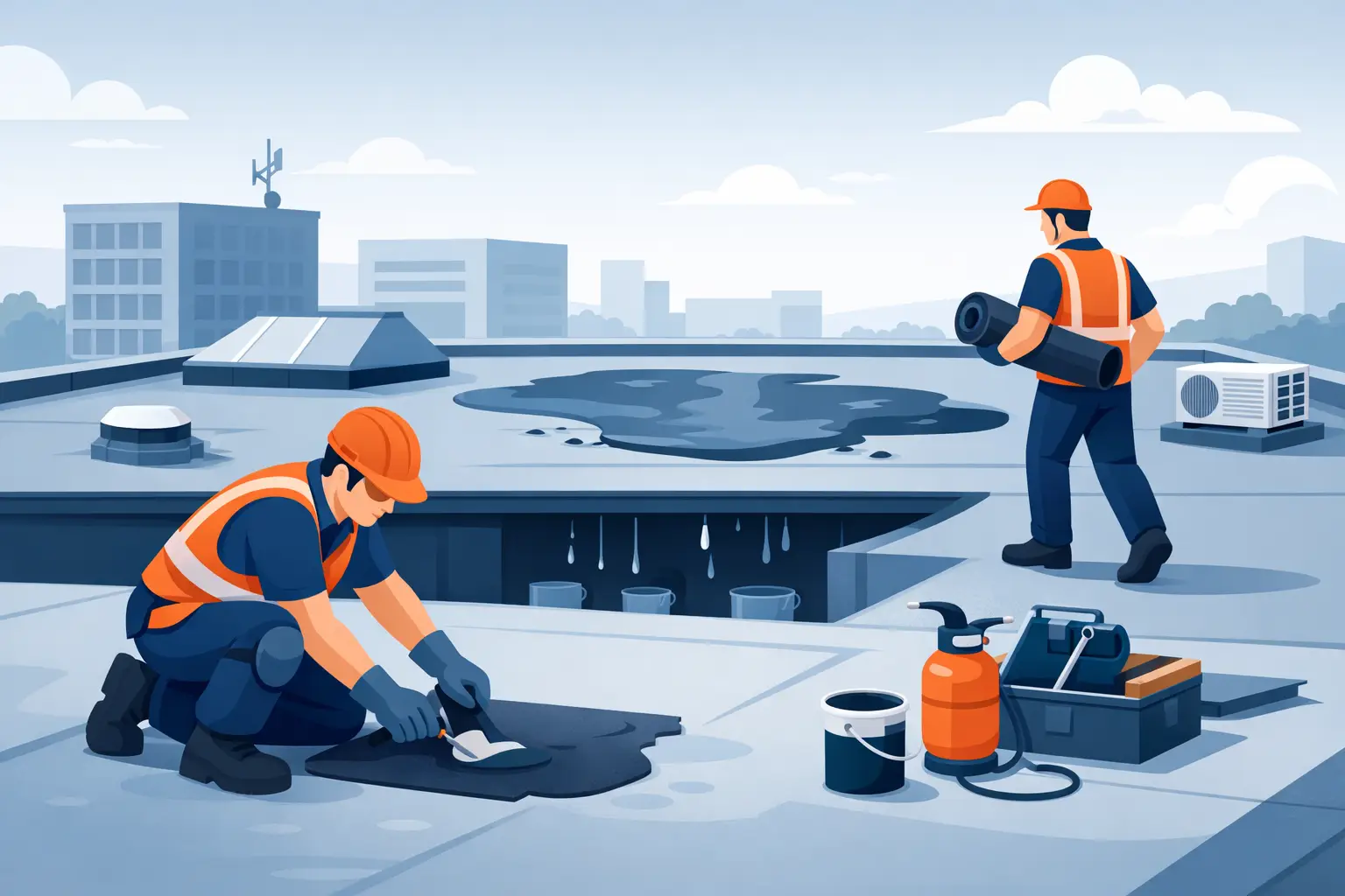 You are currently viewing Commercial Flat Roof Repair Before Leaks Spread