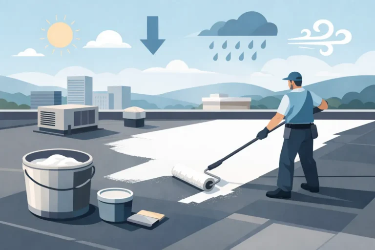 Read more about the article Flat Roof Coating Cost and What Affects It