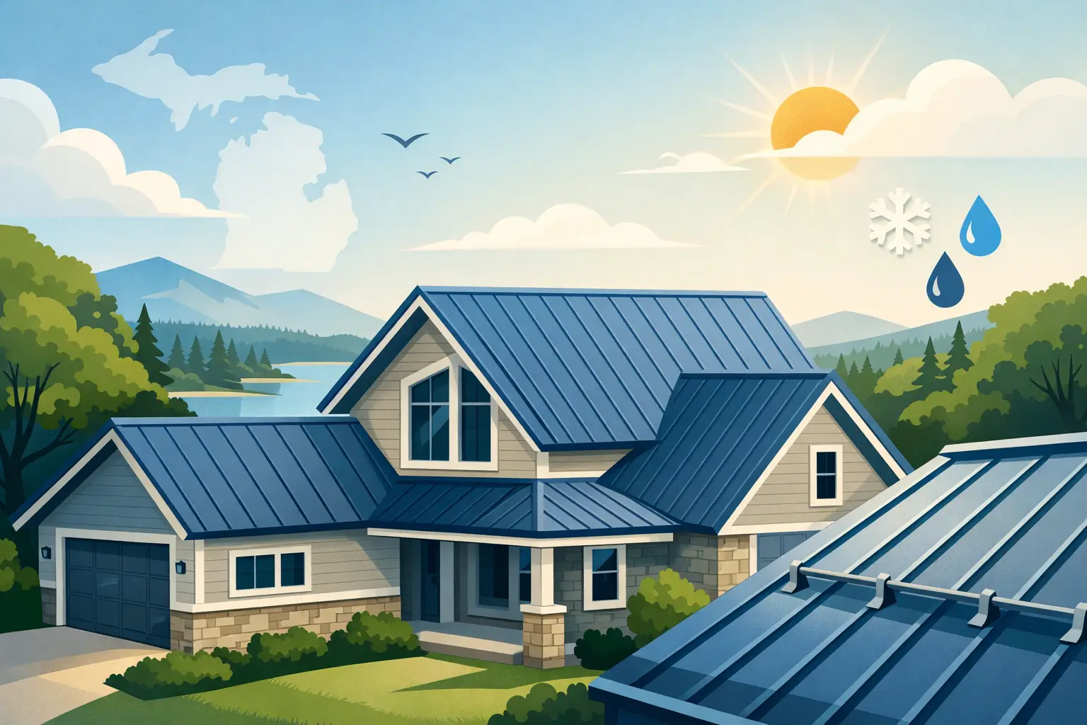You are currently viewing Standing Seam Metal Roof Benefits for Michigan Homes