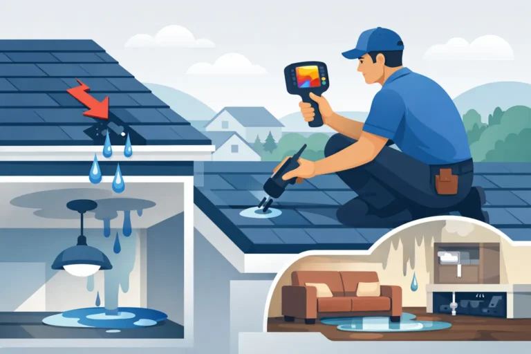 Read more about the article Roof Leak Detection Before Damage Spreads